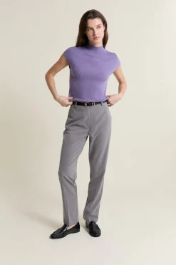 Jersey sin mangas con cuello alto