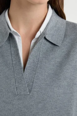 Jersey sin mangas con cuello polo