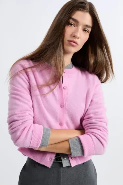 Jersey tipo cárdigan con botones de cashmere