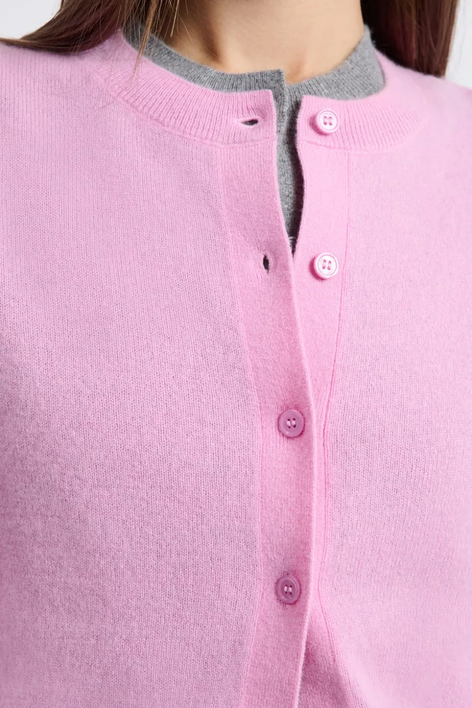 Jersey tipo cárdigan con botones de cashmere