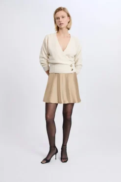 Jupe courte satinée