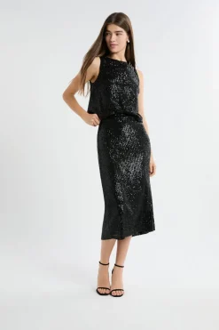 Jupe longue à sequins