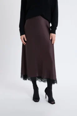 Jupe longue satinée