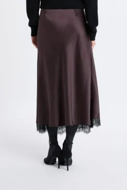 Jupe longue satinée