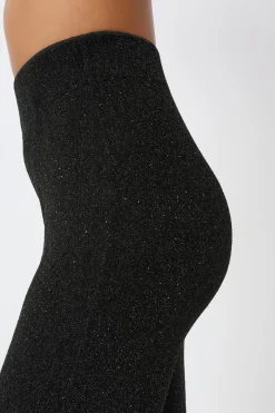 Leggings anchos tejidos brillantes