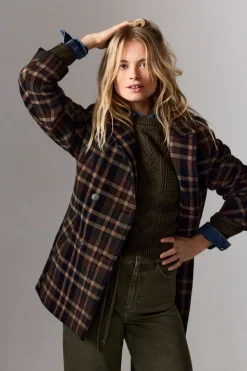 Manteau mi-long avec laine