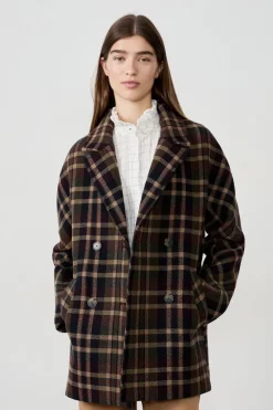 Manteau mi-long avec laine