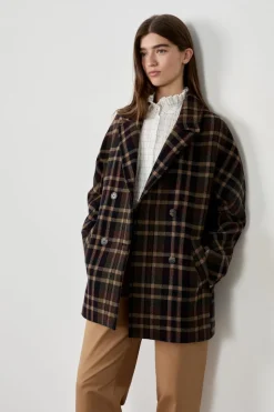 Manteau mi-long avec laine