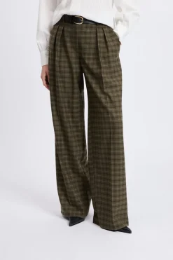 Pantalón ancho a cuadros