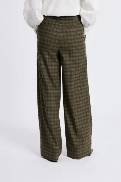 Pantalón ancho a cuadros