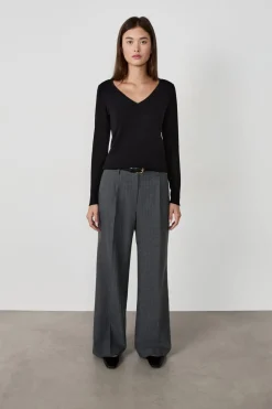 Pantalón ancho de rayas tenis