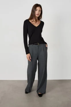 Pantalón ancho de rayas tenis