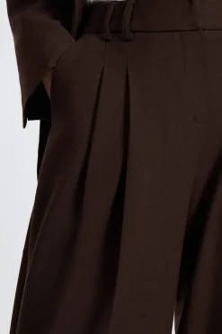 Pantalón ancho de sarga