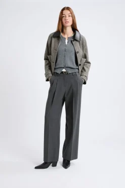 Pantalón ancho de sarga