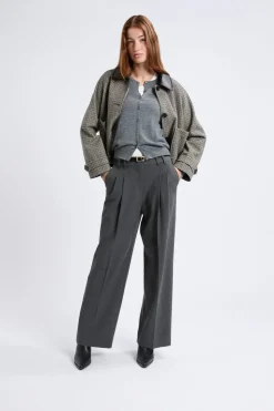 Pantalón ancho de sarga