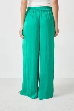 Pantalón ancho de satén