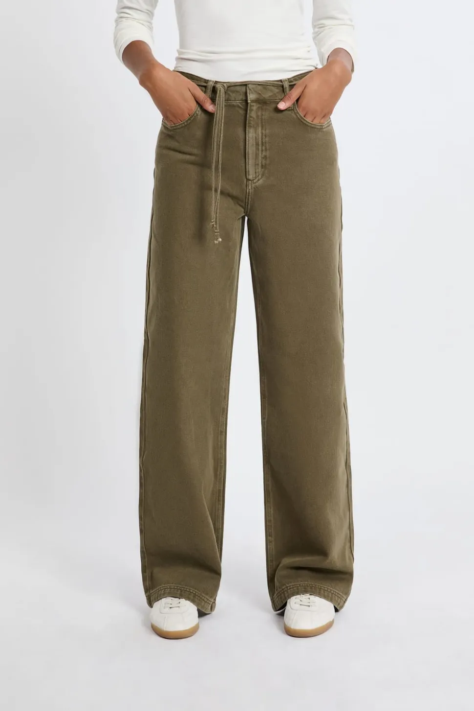 Pantalón con cordón de algodón