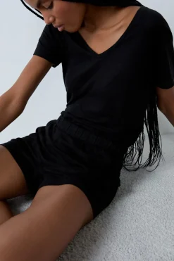 Pantalón corto 100% lino