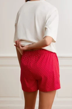 Pantalón corto de pijama con lunares y algodón