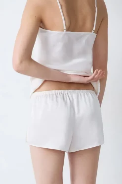 Pantalón corto de pijama de satén