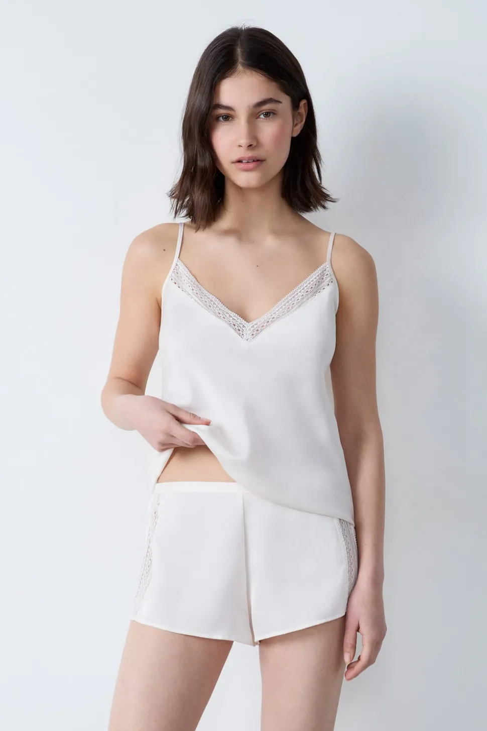 Pantalón corto de pijama de satén