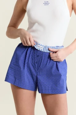 Pantalón corto de pijama estampado con algodón