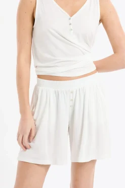 Pantalón corto de pijama liso