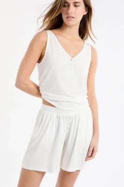 Pantalón corto de pijama liso