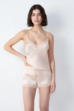 Pantalón corto de seda