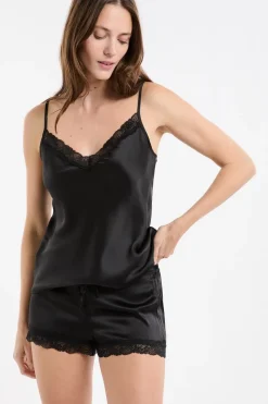 Pantalón corto de seda