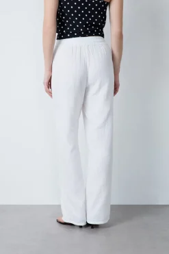 Pantalón de algodón nido de abeja