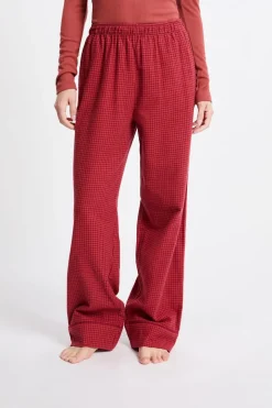 Pantalón de pijama a cuadros de algodón