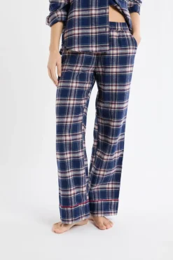 Pantalón de pijama a cuadros de algodón