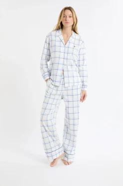 Pantalón de pijama a cuadros de algodón