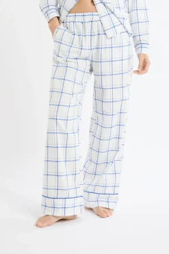 Pantalón de pijama a cuadros de algodón