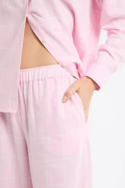 Pantalón de pijama a cuadros de algodón