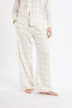 Pantalón de pijama a cuadros de algodón