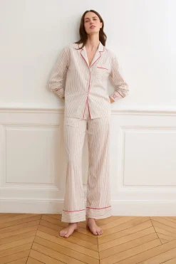 Pantalón de pijama a rayas con algodón