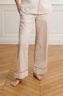 Pantalón de pijama a rayas con algodón