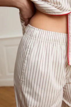 Pantalón de pijama a rayas con algodón