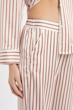 Pantalón de pijama a rayas de satén