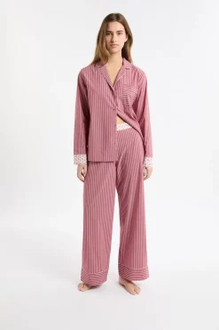 Pantalón de pijama a rayas con algodón