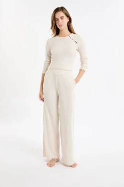 Pantalón de pijama acanalado