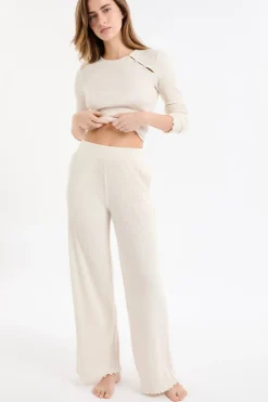 Pantalón de pijama acanalado