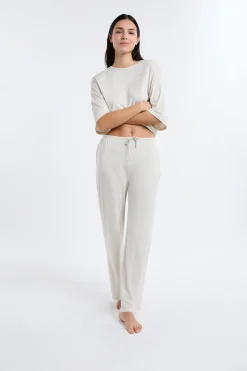 Pantalón de pijama ancho de modal