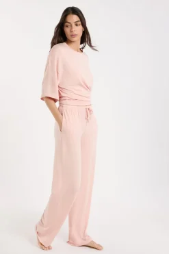 Pantalón de pijama ancho de modal