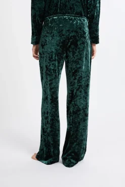 Pantalón de pijama con efecto terciopelo
