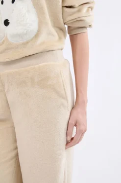 Pantalón de pijama con efecto terciopelo