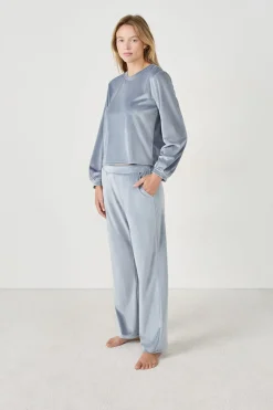 Pantalón de pijama con efecto terciopelo