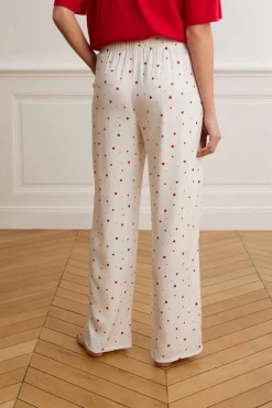 Pantalón de pijama con estampado de corazones